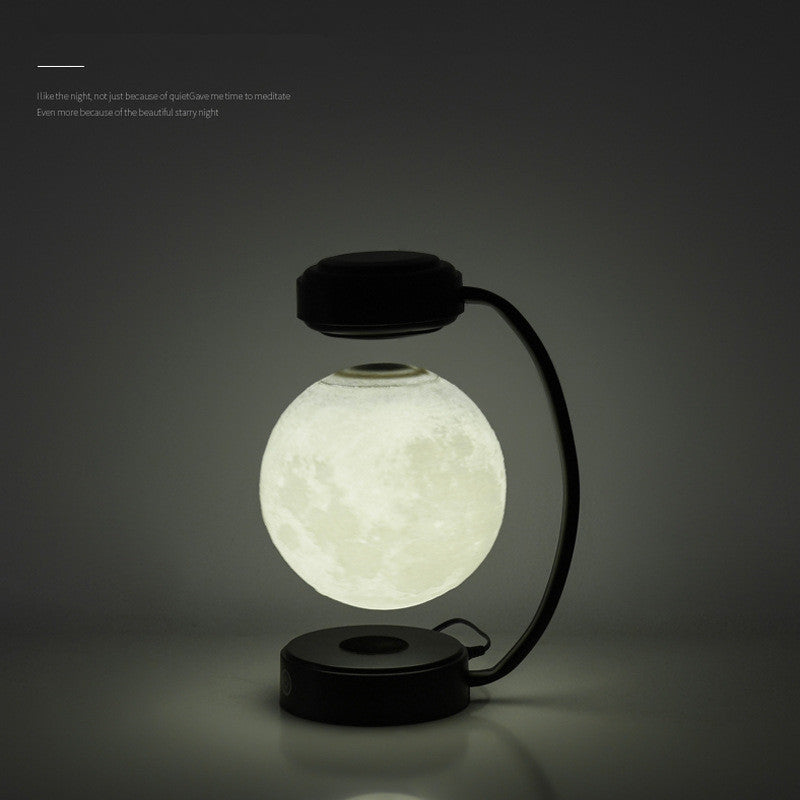 3D LED Moon Night Light Wireless Magnetic Levitating Rotating Floating Ball Lamp