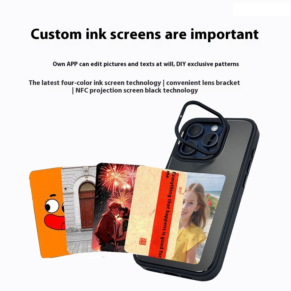 NFC, E-ink, Bracket Case, Phone Case, Projection